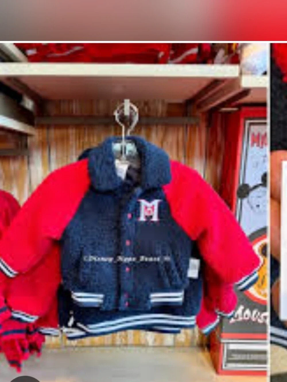 Disney Navy and Bright Red Mickey Mouse Club Jacket